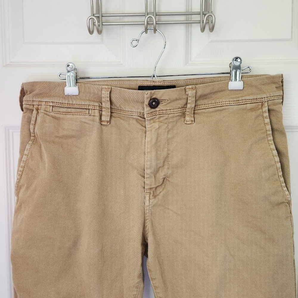 American Eagle Extreme Flex Slim Chino Pants Mens 32x32 Khaki Tan Stretch 261 - Picture 2 of 6